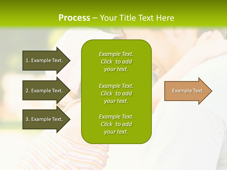 A Man Holding A Little Girl In His Arms PowerPoint Template