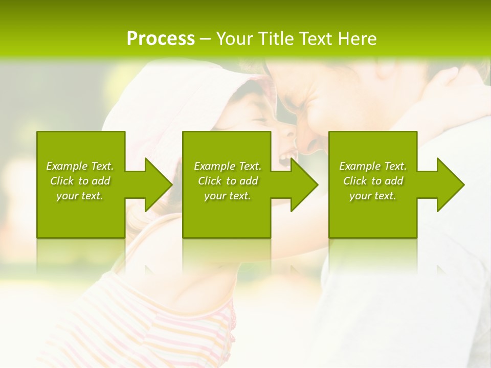 A Man Holding A Little Girl In His Arms PowerPoint Template