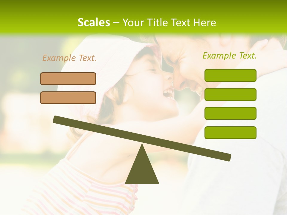 A Man Holding A Little Girl In His Arms PowerPoint Template