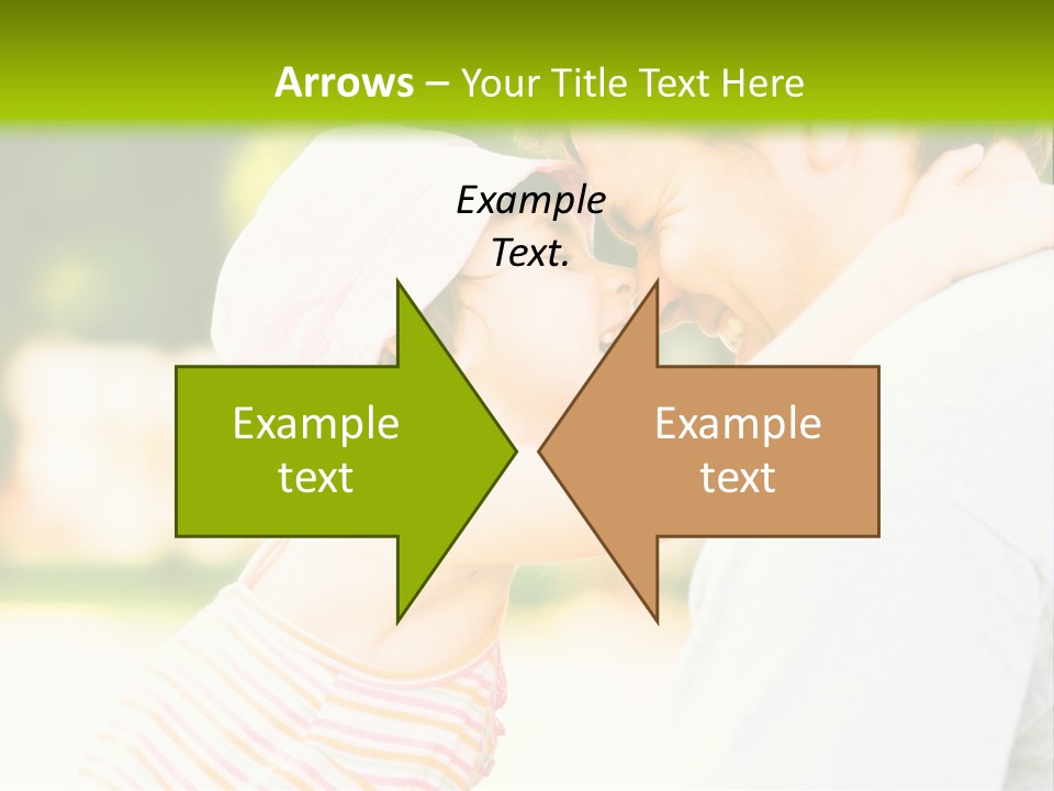 A Man Holding A Little Girl In His Arms PowerPoint Template