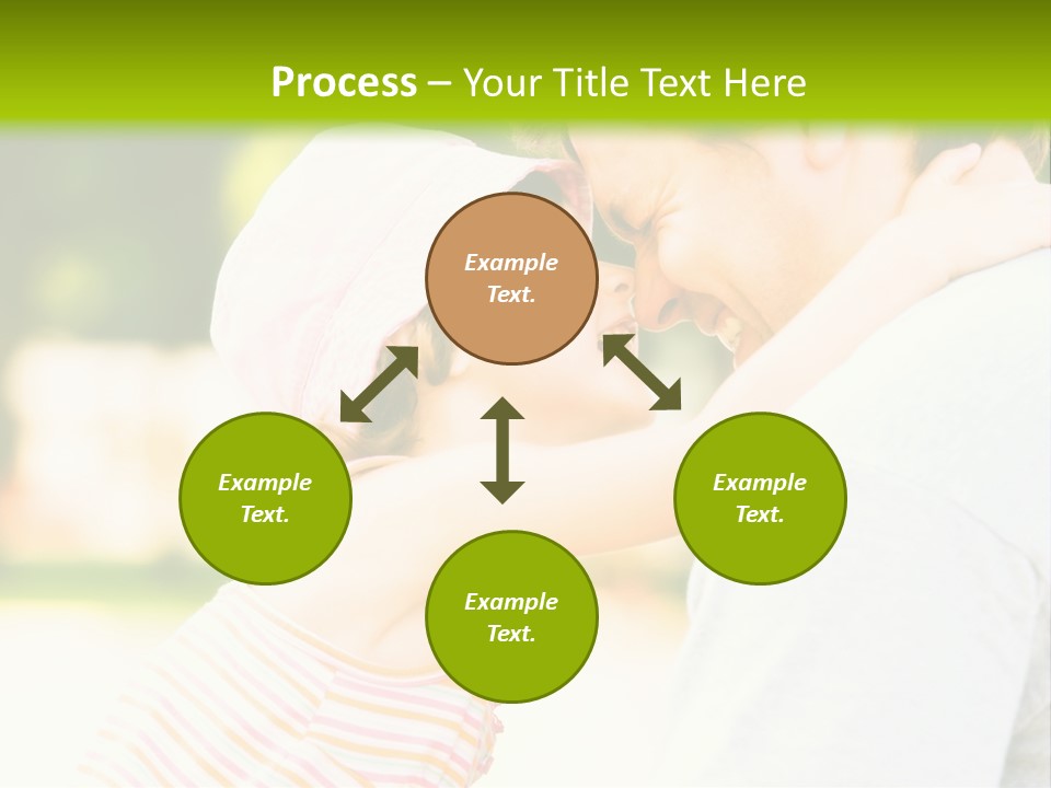 A Man Holding A Little Girl In His Arms PowerPoint Template