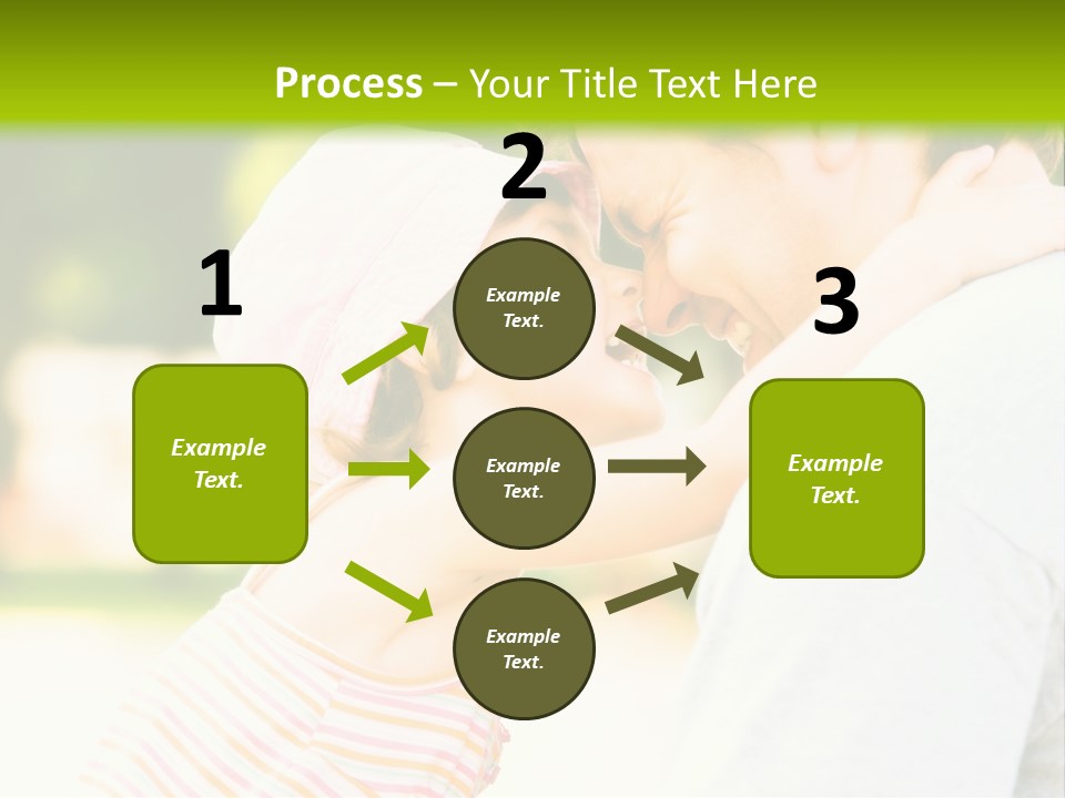 A Man Holding A Little Girl In His Arms PowerPoint Template