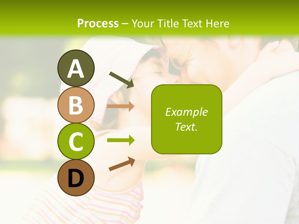 A Man Holding A Little Girl In His Arms PowerPoint Template