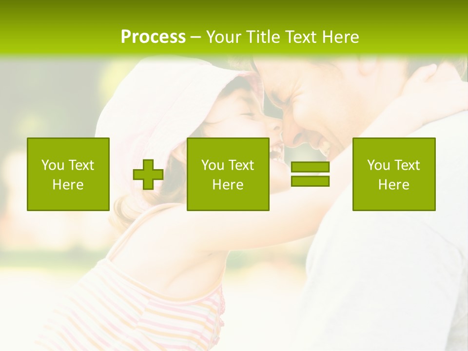 A Man Holding A Little Girl In His Arms PowerPoint Template