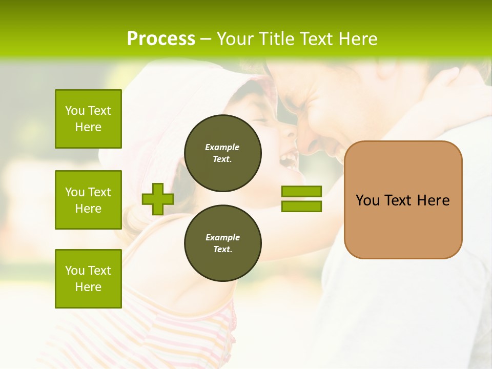 A Man Holding A Little Girl In His Arms PowerPoint Template