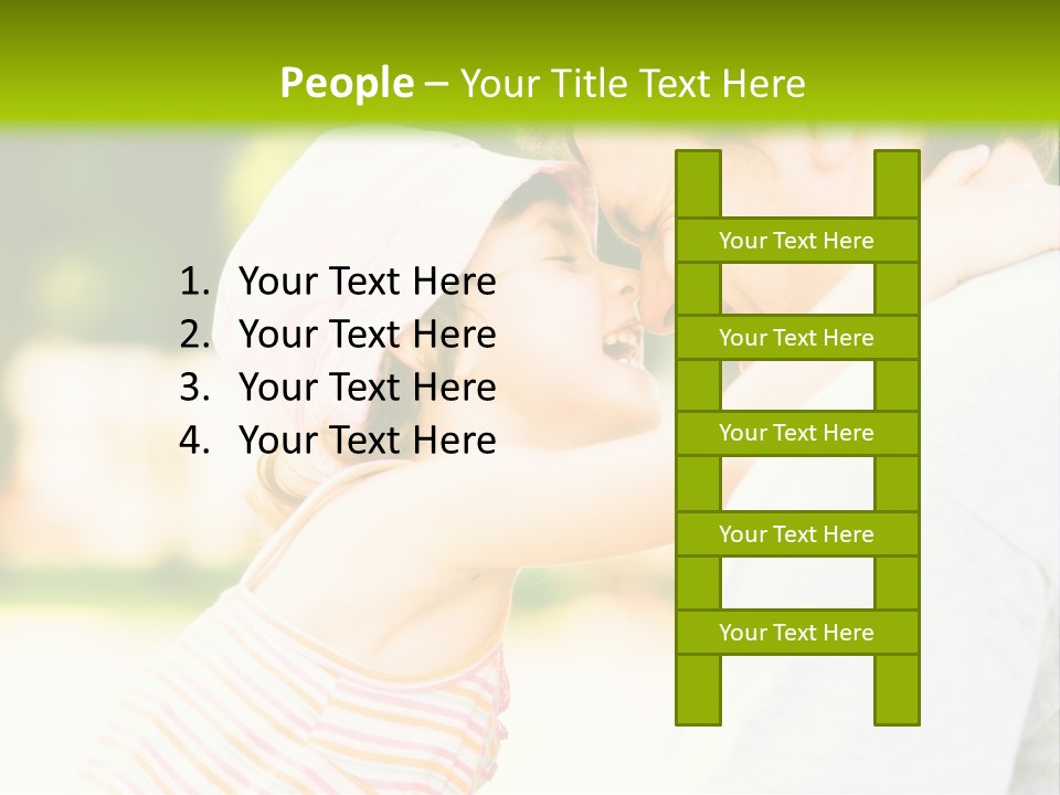 A Man Holding A Little Girl In His Arms PowerPoint Template