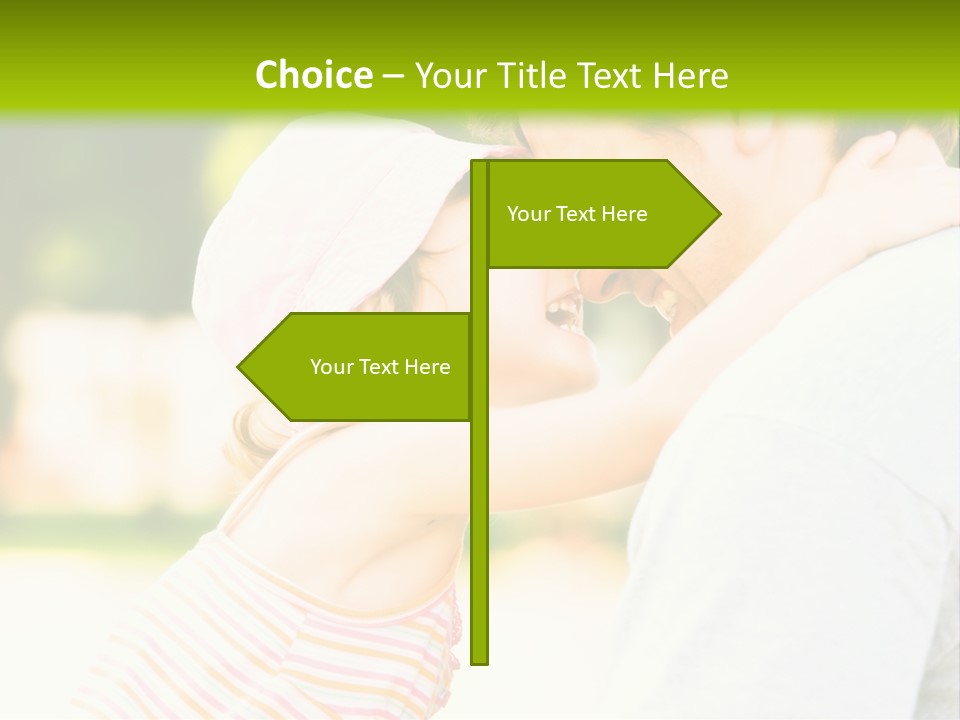 A Man Holding A Little Girl In His Arms PowerPoint Template