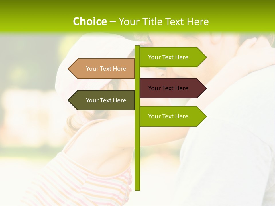 A Man Holding A Little Girl In His Arms PowerPoint Template