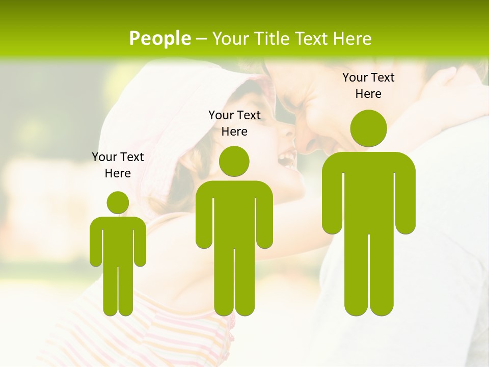 A Man Holding A Little Girl In His Arms PowerPoint Template