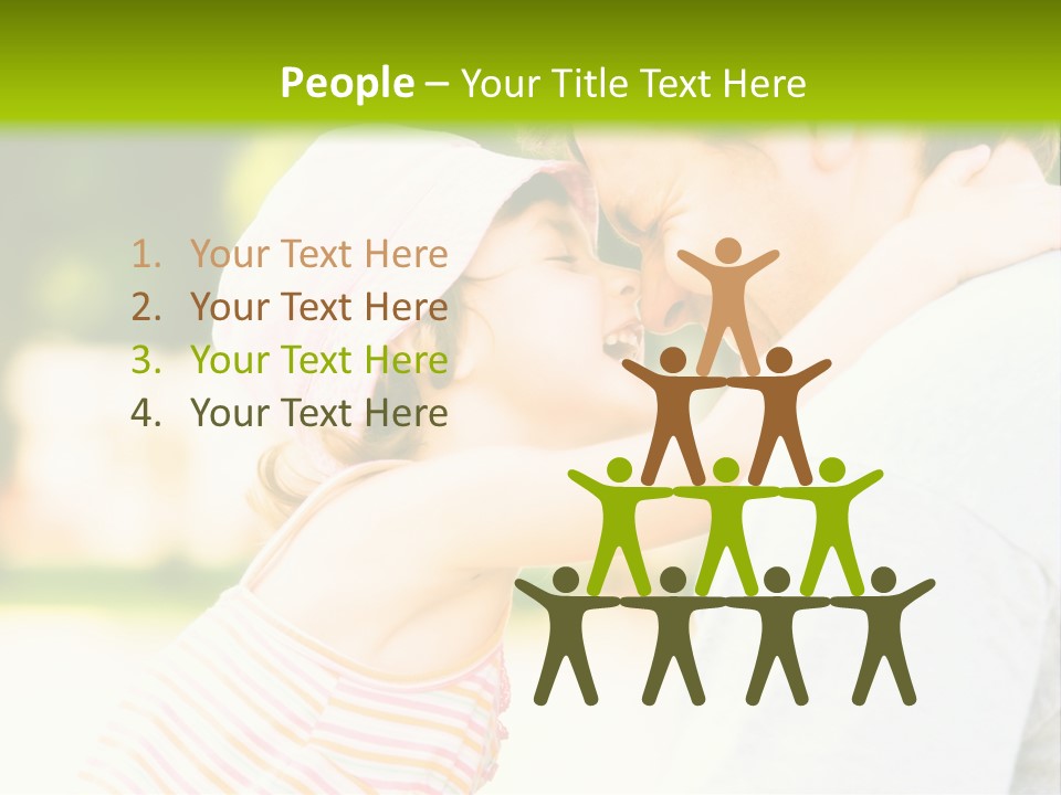 A Man Holding A Little Girl In His Arms PowerPoint Template