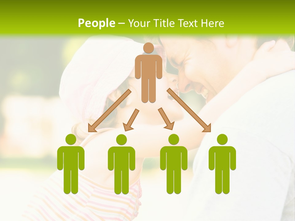 A Man Holding A Little Girl In His Arms PowerPoint Template