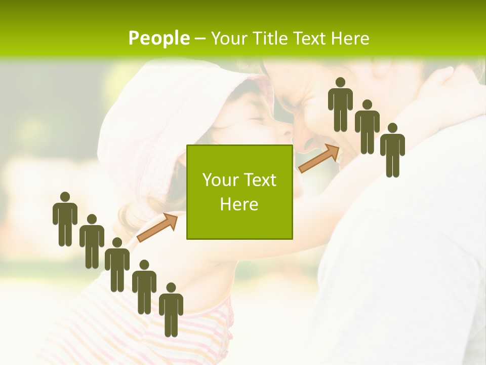 A Man Holding A Little Girl In His Arms PowerPoint Template