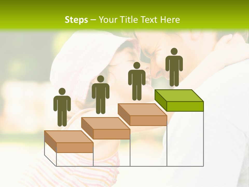 A Man Holding A Little Girl In His Arms PowerPoint Template