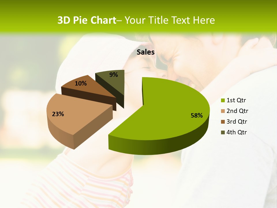 A Man Holding A Little Girl In His Arms PowerPoint Template