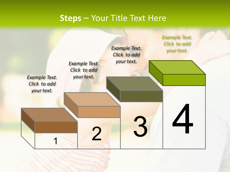 A Man Holding A Little Girl In His Arms PowerPoint Template