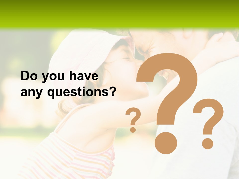 A Man Holding A Little Girl In His Arms PowerPoint Template