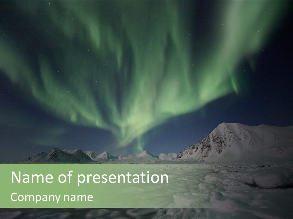 Northern Sky Borealis PowerPoint Template