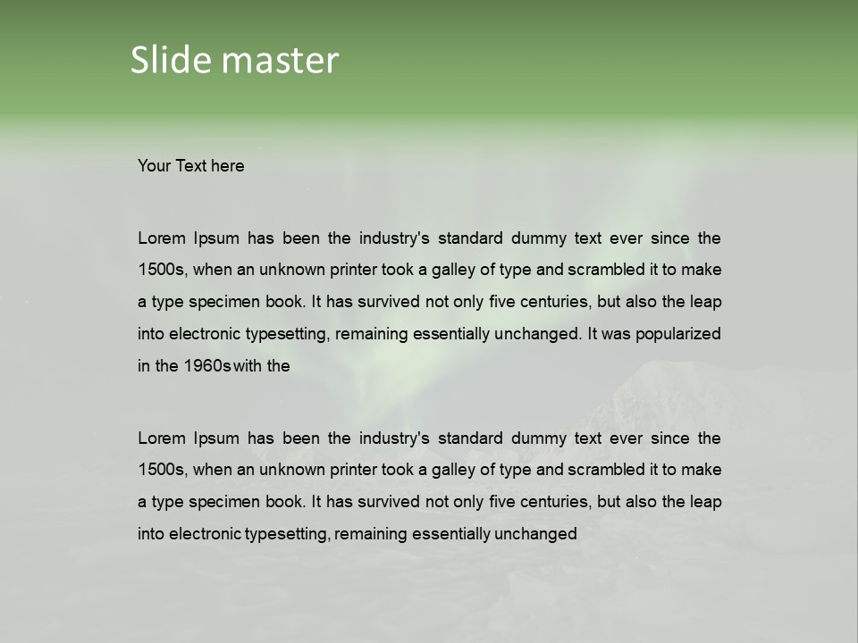 Northern Sky Borealis PowerPoint Template