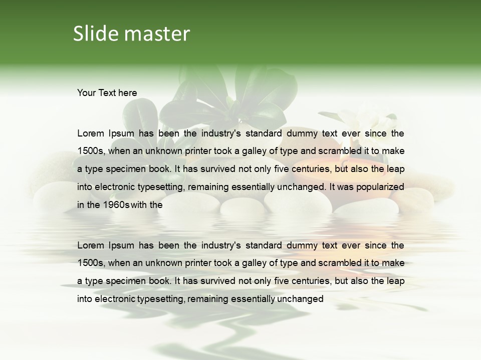 Meditation Beauty Bottom PowerPoint Template