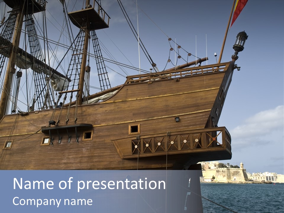 Armada Ship Valletta PowerPoint Template