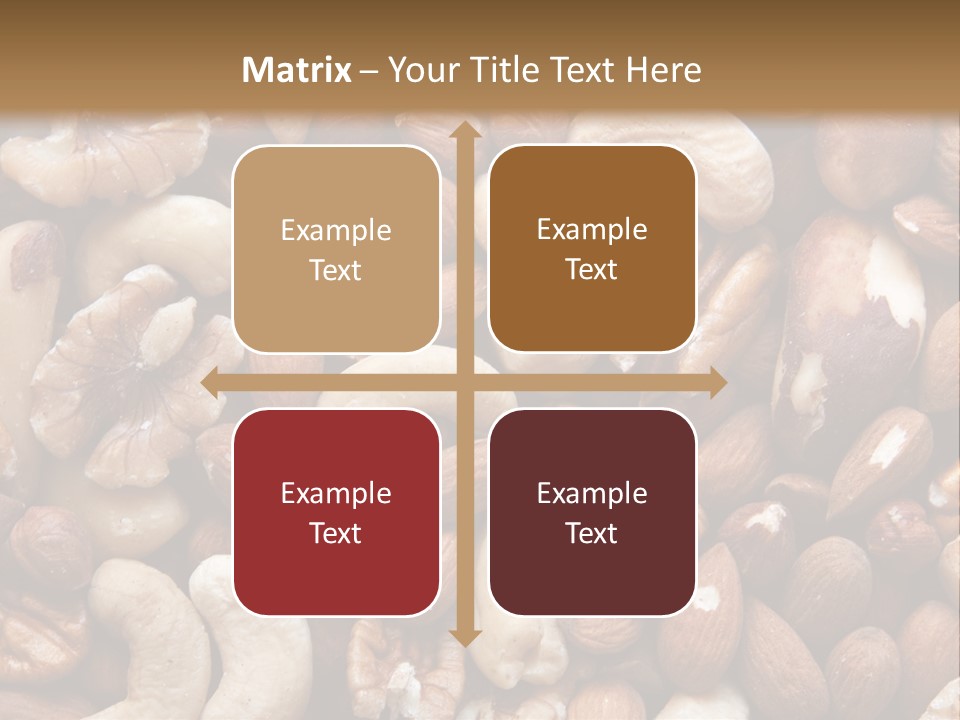 A Pile Of Nuts With A Brown Background PowerPoint Template