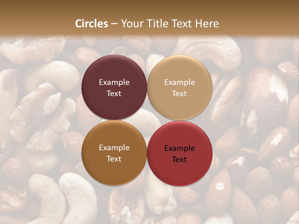 A Pile Of Nuts With A Brown Background PowerPoint Template