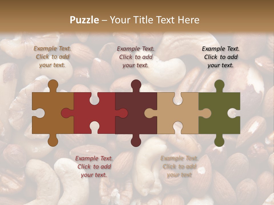 A Pile Of Nuts With A Brown Background PowerPoint Template
