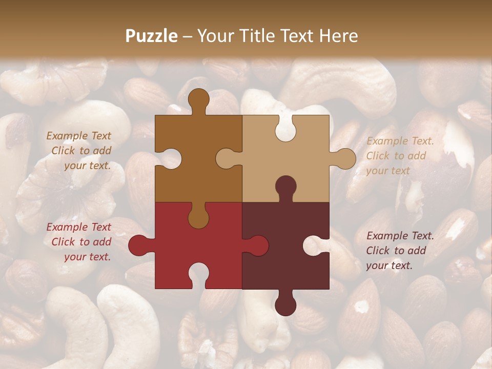 A Pile Of Nuts With A Brown Background PowerPoint Template