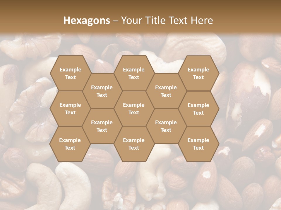 A Pile Of Nuts With A Brown Background PowerPoint Template