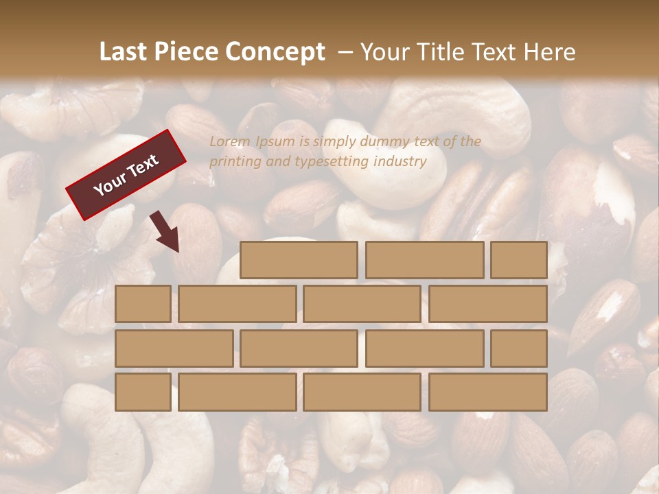 A Pile Of Nuts With A Brown Background PowerPoint Template