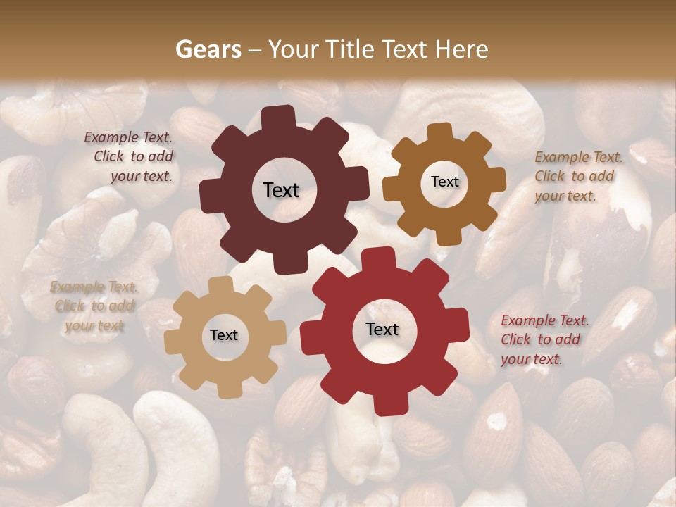 A Pile Of Nuts With A Brown Background PowerPoint Template