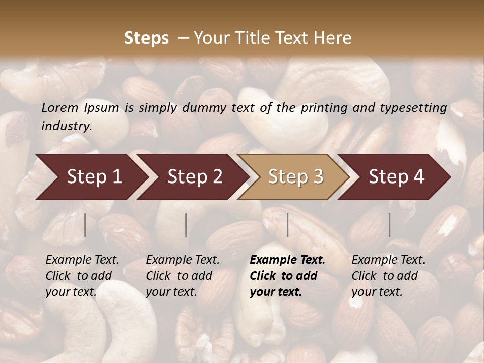 A Pile Of Nuts With A Brown Background PowerPoint Template