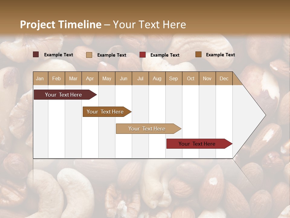 A Pile Of Nuts With A Brown Background PowerPoint Template