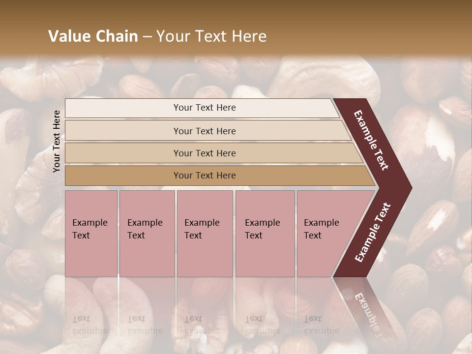 A Pile Of Nuts With A Brown Background PowerPoint Template