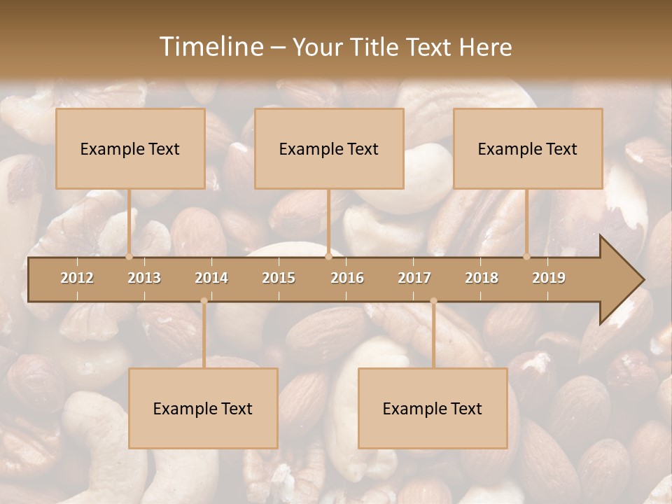 A Pile Of Nuts With A Brown Background PowerPoint Template