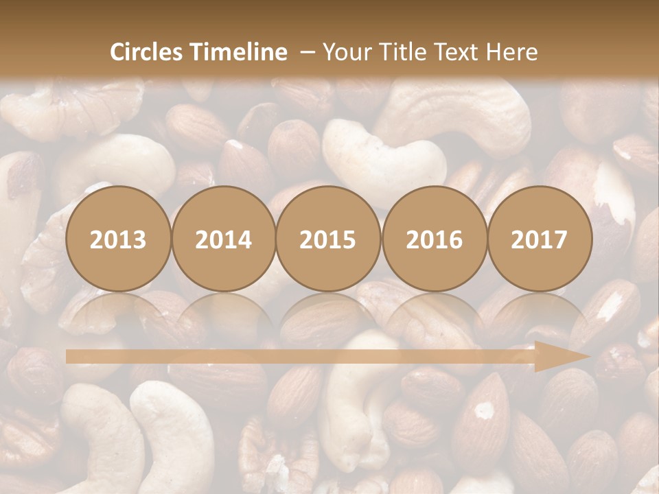 A Pile Of Nuts With A Brown Background PowerPoint Template
