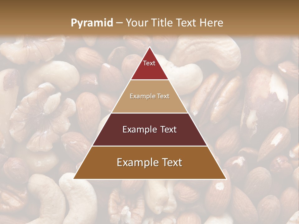 A Pile Of Nuts With A Brown Background PowerPoint Template