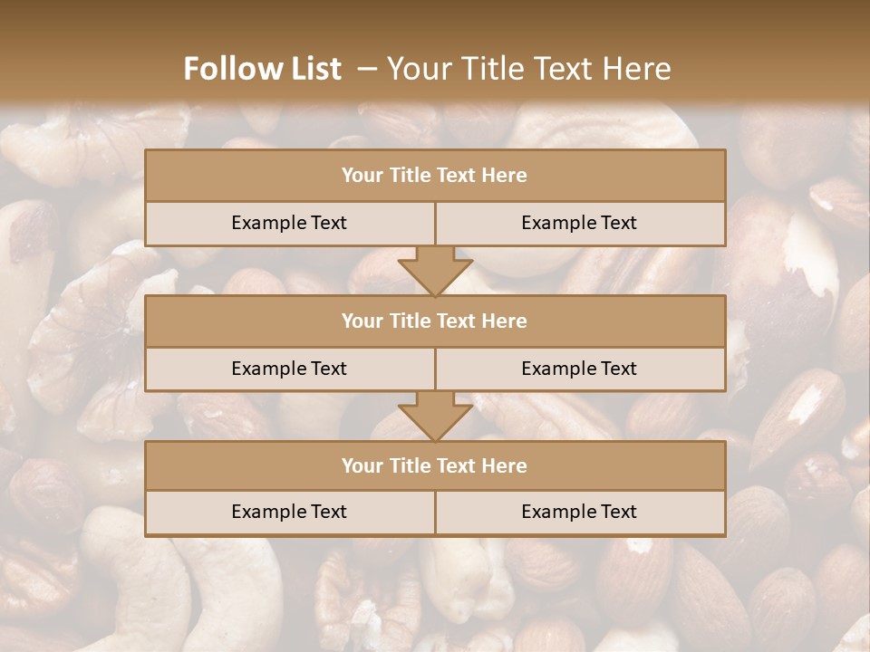 A Pile Of Nuts With A Brown Background PowerPoint Template