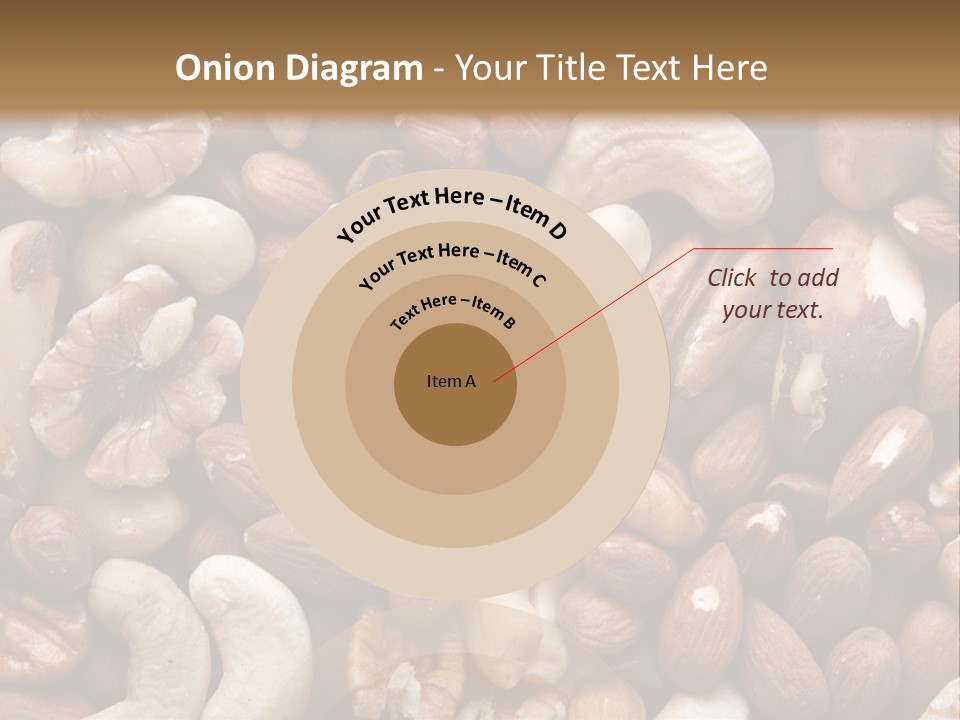 A Pile Of Nuts With A Brown Background PowerPoint Template