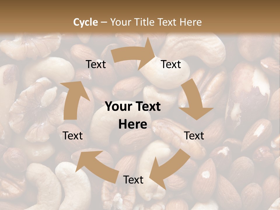 A Pile Of Nuts With A Brown Background PowerPoint Template