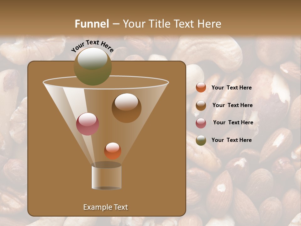A Pile Of Nuts With A Brown Background PowerPoint Template