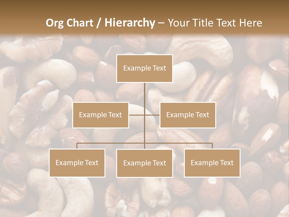 A Pile Of Nuts With A Brown Background PowerPoint Template