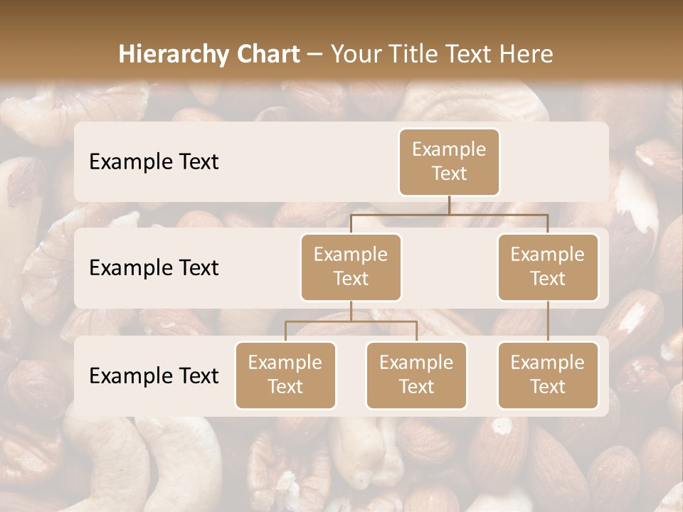 A Pile Of Nuts With A Brown Background PowerPoint Template