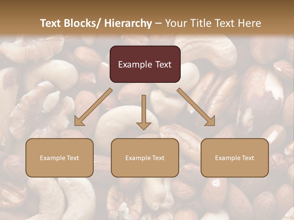 A Pile Of Nuts With A Brown Background PowerPoint Template