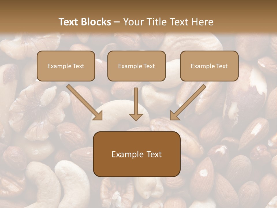 A Pile Of Nuts With A Brown Background PowerPoint Template