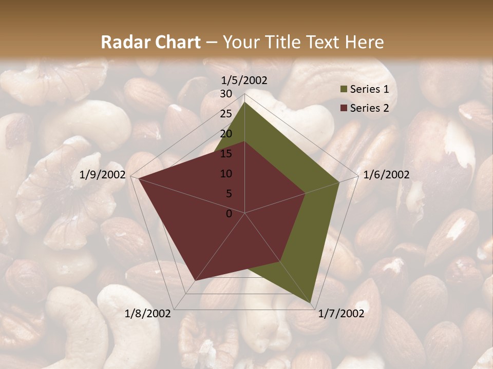 A Pile Of Nuts With A Brown Background PowerPoint Template