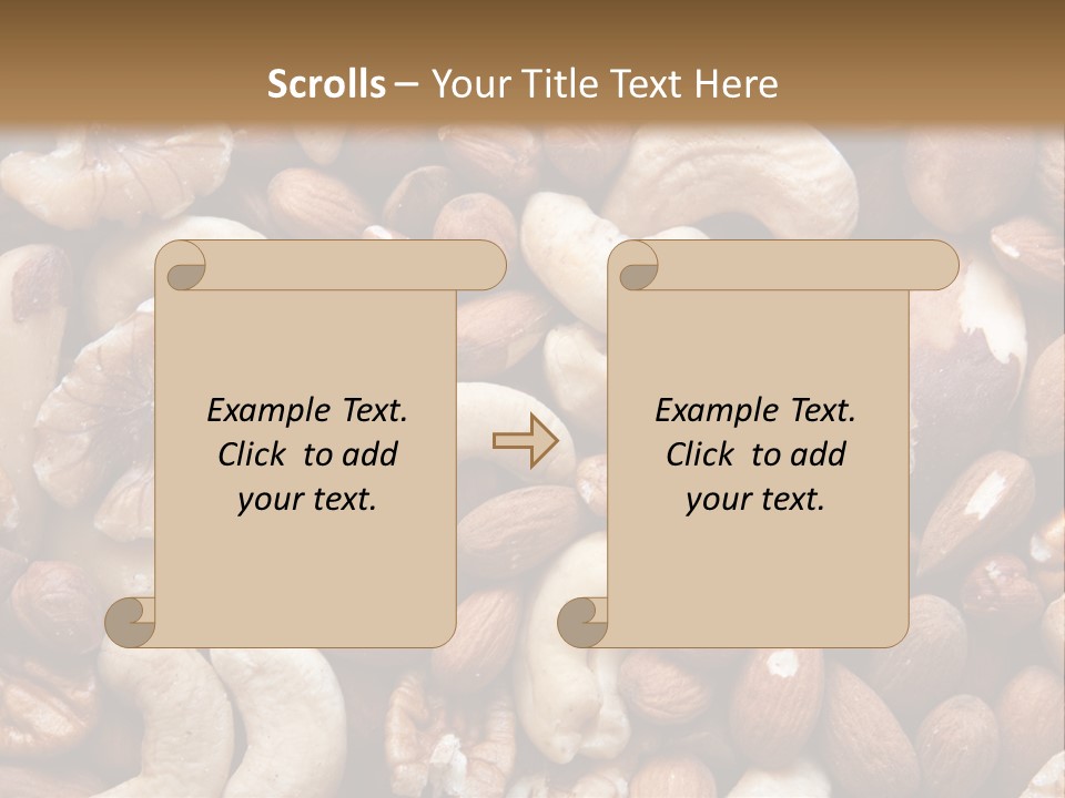 A Pile Of Nuts With A Brown Background PowerPoint Template