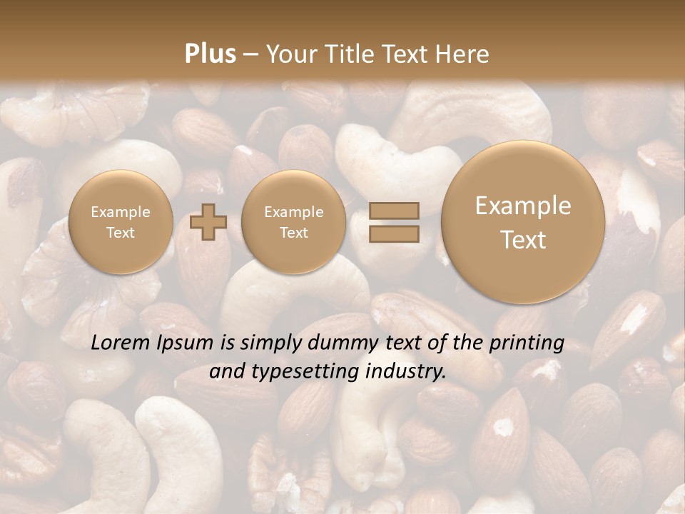 A Pile Of Nuts With A Brown Background PowerPoint Template