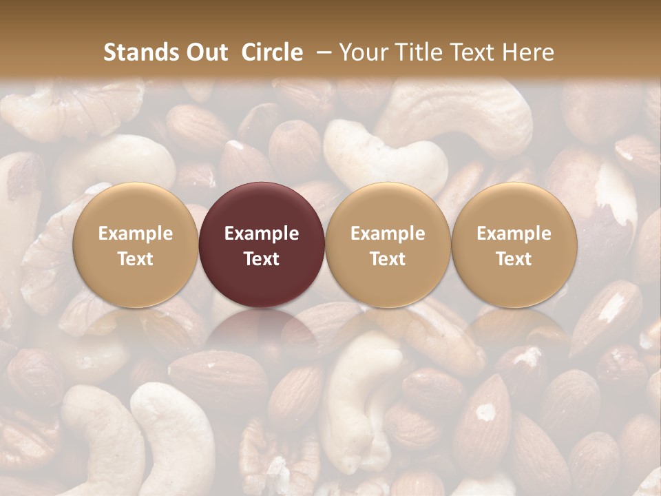 A Pile Of Nuts With A Brown Background PowerPoint Template