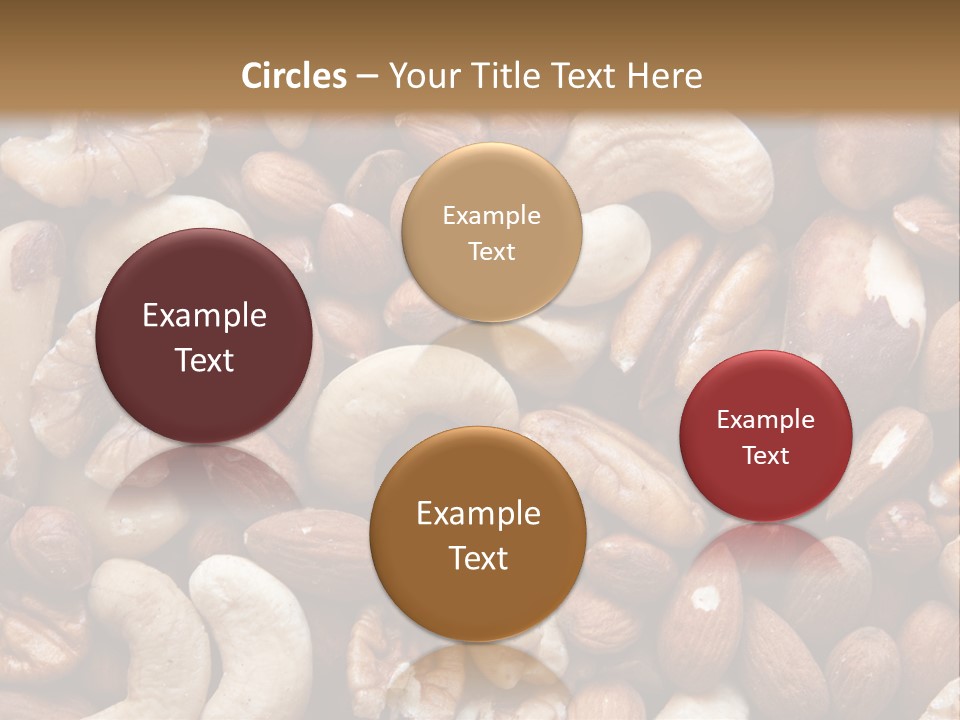 A Pile Of Nuts With A Brown Background PowerPoint Template